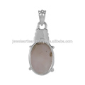 Pink Opal Gemstone 925 Sterling Silver Pendant Jewelry